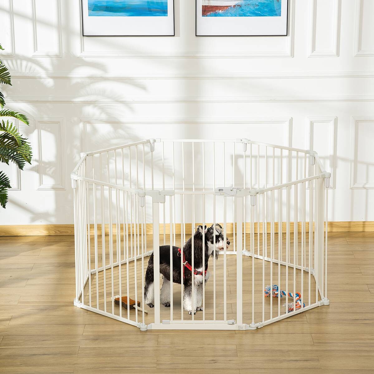 PawHut Hunde Absperrgitter