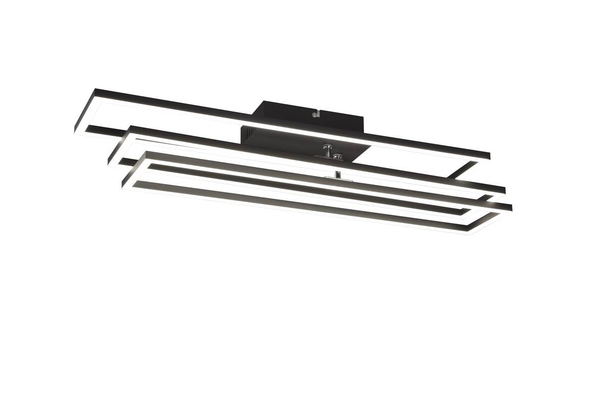 Reality LED-Deckenleuchte R64423132 Corso schwarz Metall B/H/T: ca. 66x10x60 cm 1 Brennstellen