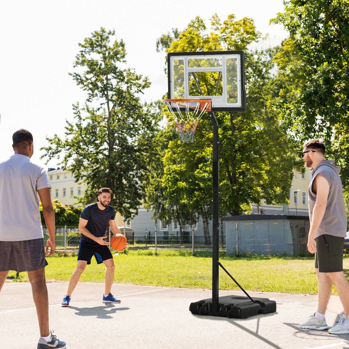 HOMCOM Basketballkorb schwarz B/H/L: ca. 60x90x310 cm