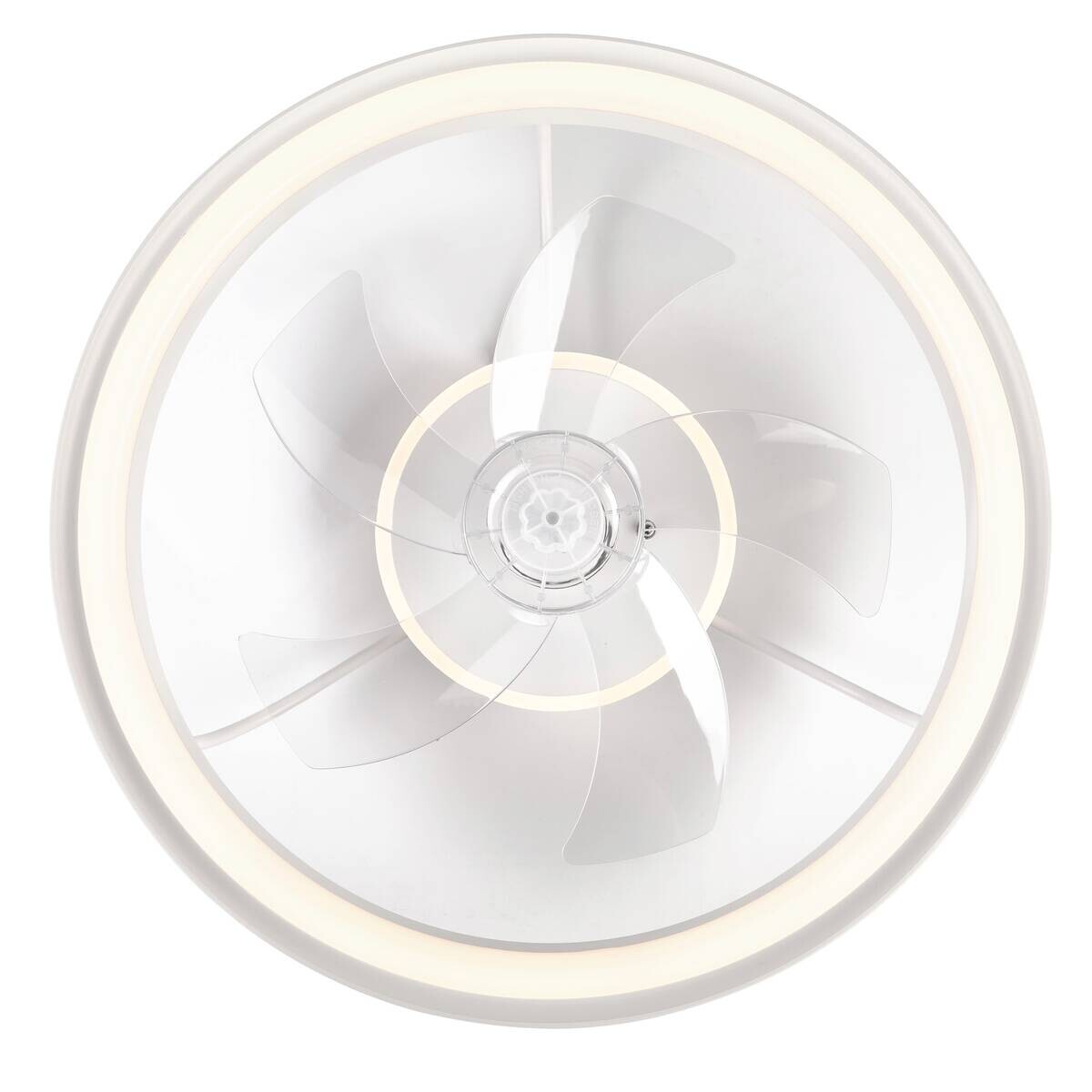 Lamkur LED-Deckenventilator Falco weiß H/L: ca. 17x50 cm 4 Brennstellen