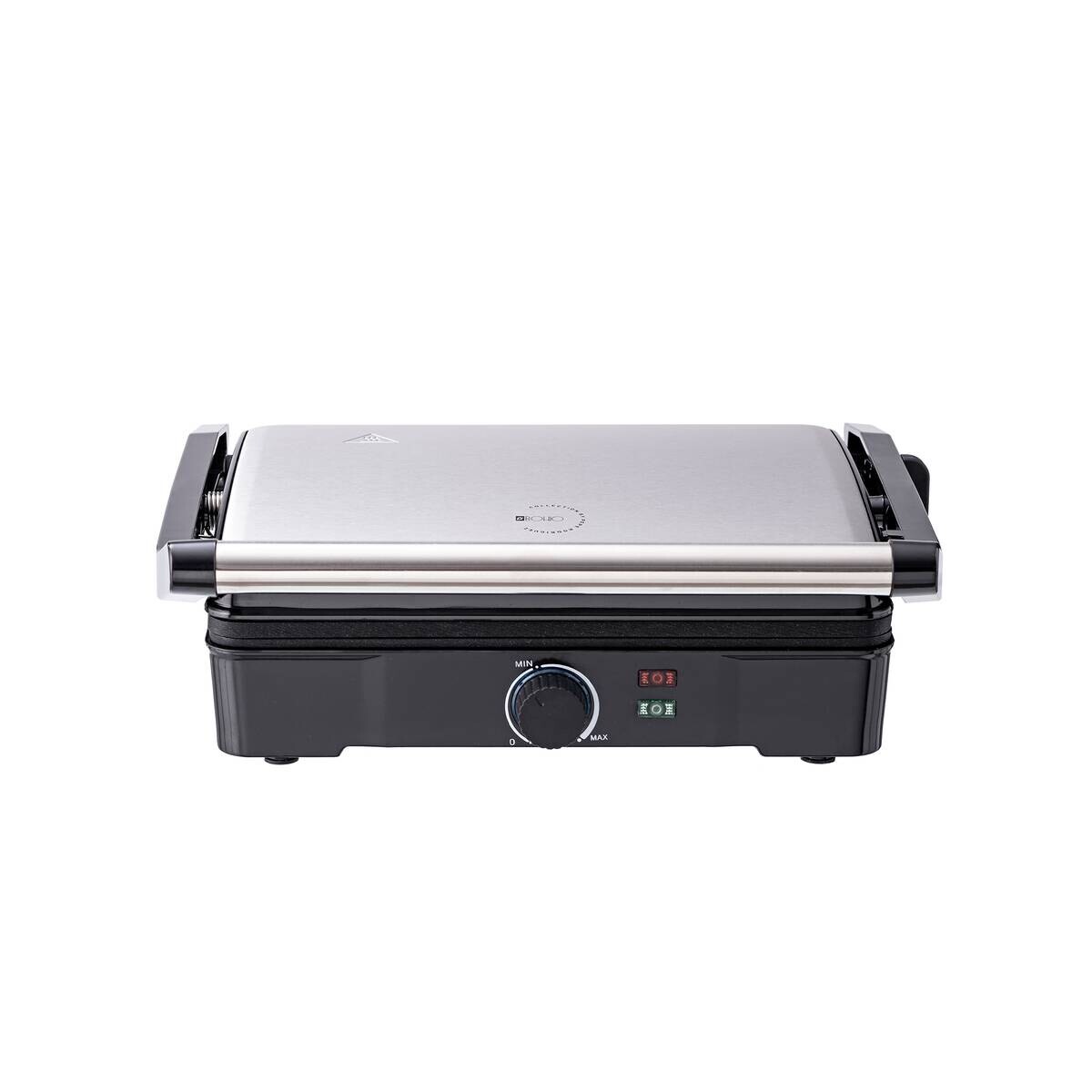BERGNER Kontaktgrill silber B/H/L: ca. 15x37x38 cm