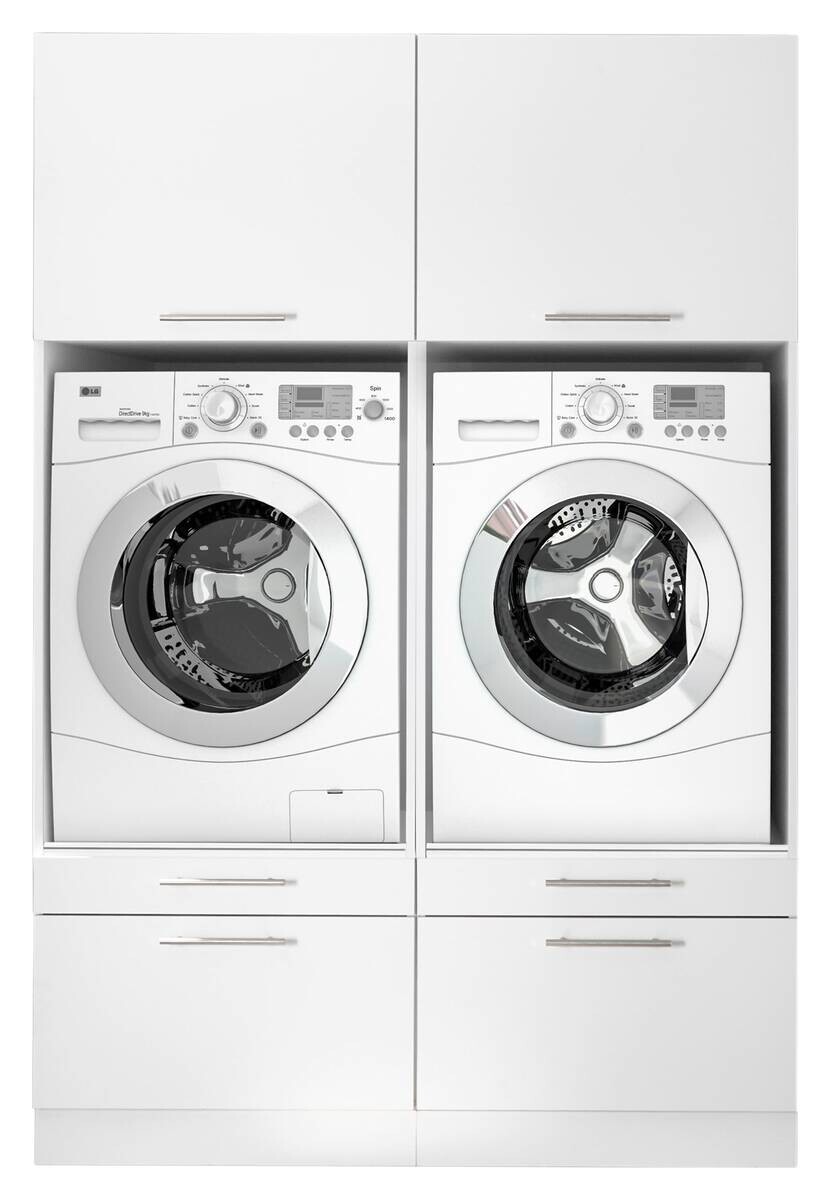 Respekta Hauswirtschaftsraum-Set Clara weiß matt B/H/T: ca. 134,8x200x67,6 cm