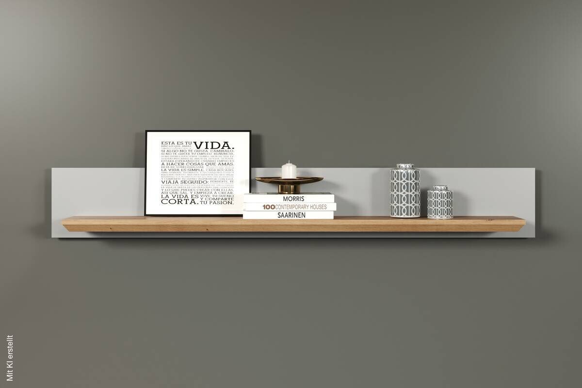 Wandboard Landside Lichtgrau Eiche Artisan Nachbildung B/H/T: ca. 153x22x22 cm