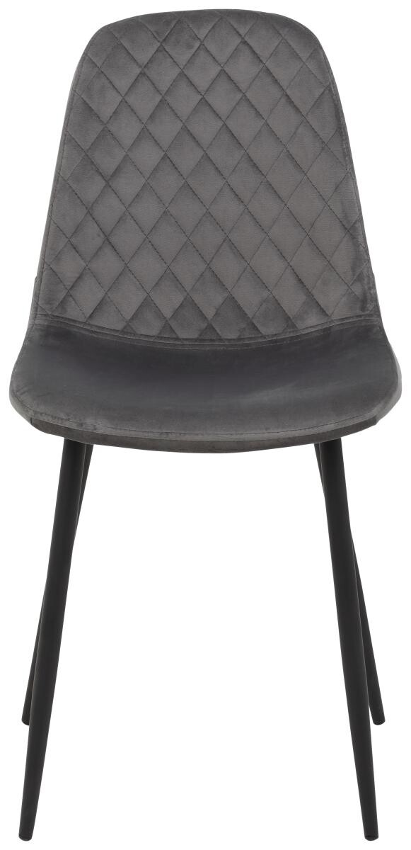 Stuhl Mira 4er Set grau Samtoptik B/H/T: ca. 44x89x53,5 cm