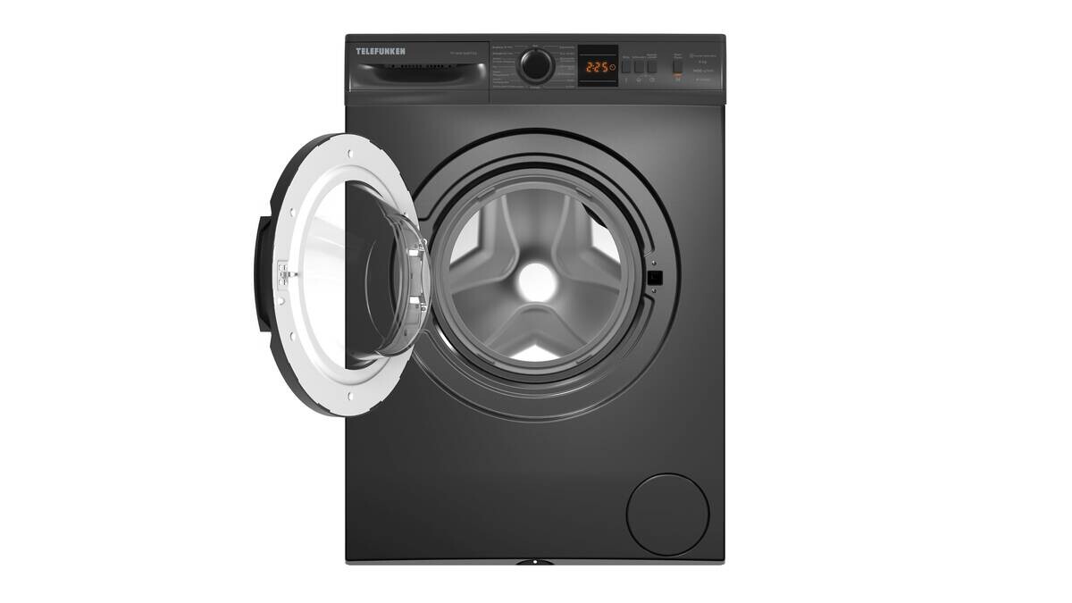 TELEFUNKEN Waschmaschine TF-WM-5141T1DI EEK: A Spektrum: A bis G 8kg 1400U/min dark Inox B/H/T: ca. 60x85x53 cm