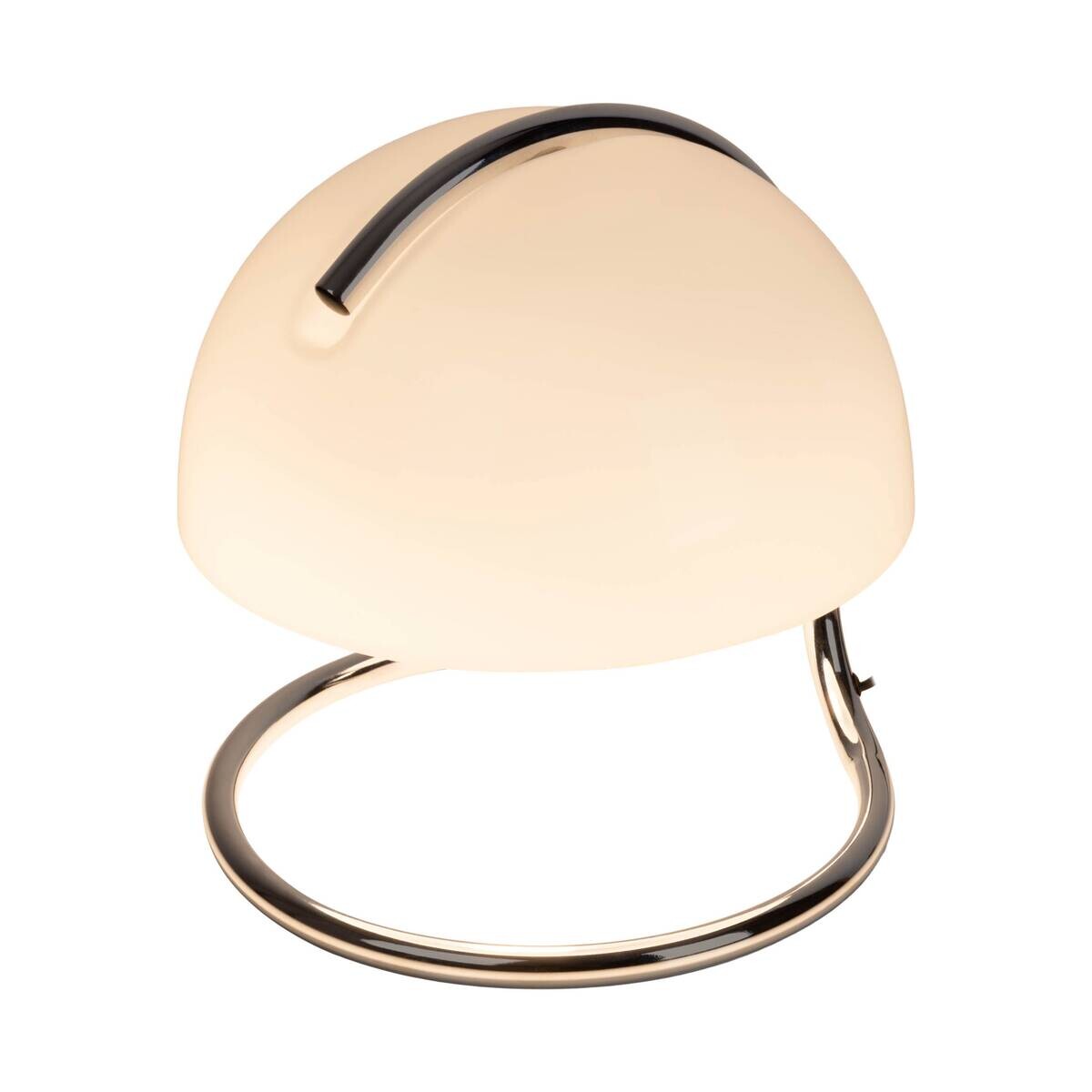 Näve Leuchten Tischleuchte weiß Glas Metall B/H/T/D: ca. 23,5x25x23,5x23,5 cm E27 1 Brennstellen