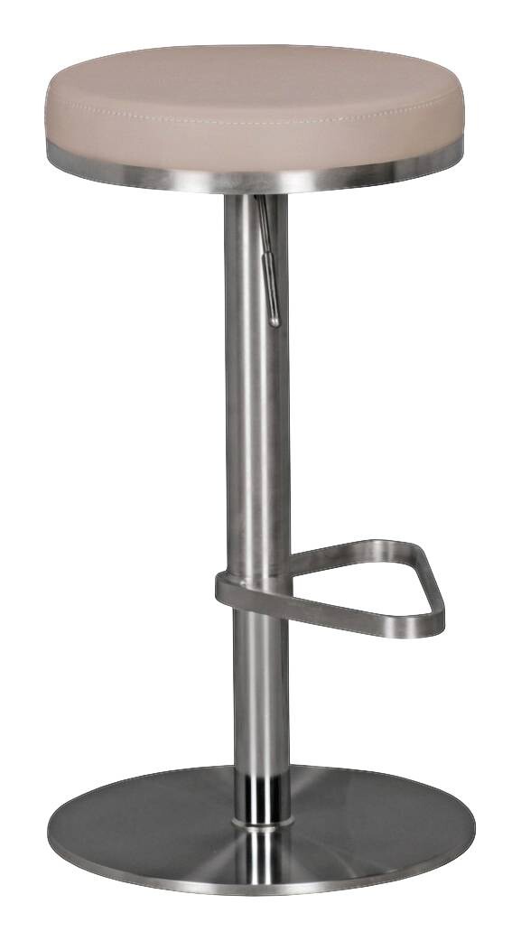 Barhocker beige Kunstleder B/H/T: ca. 38x82x38 cm