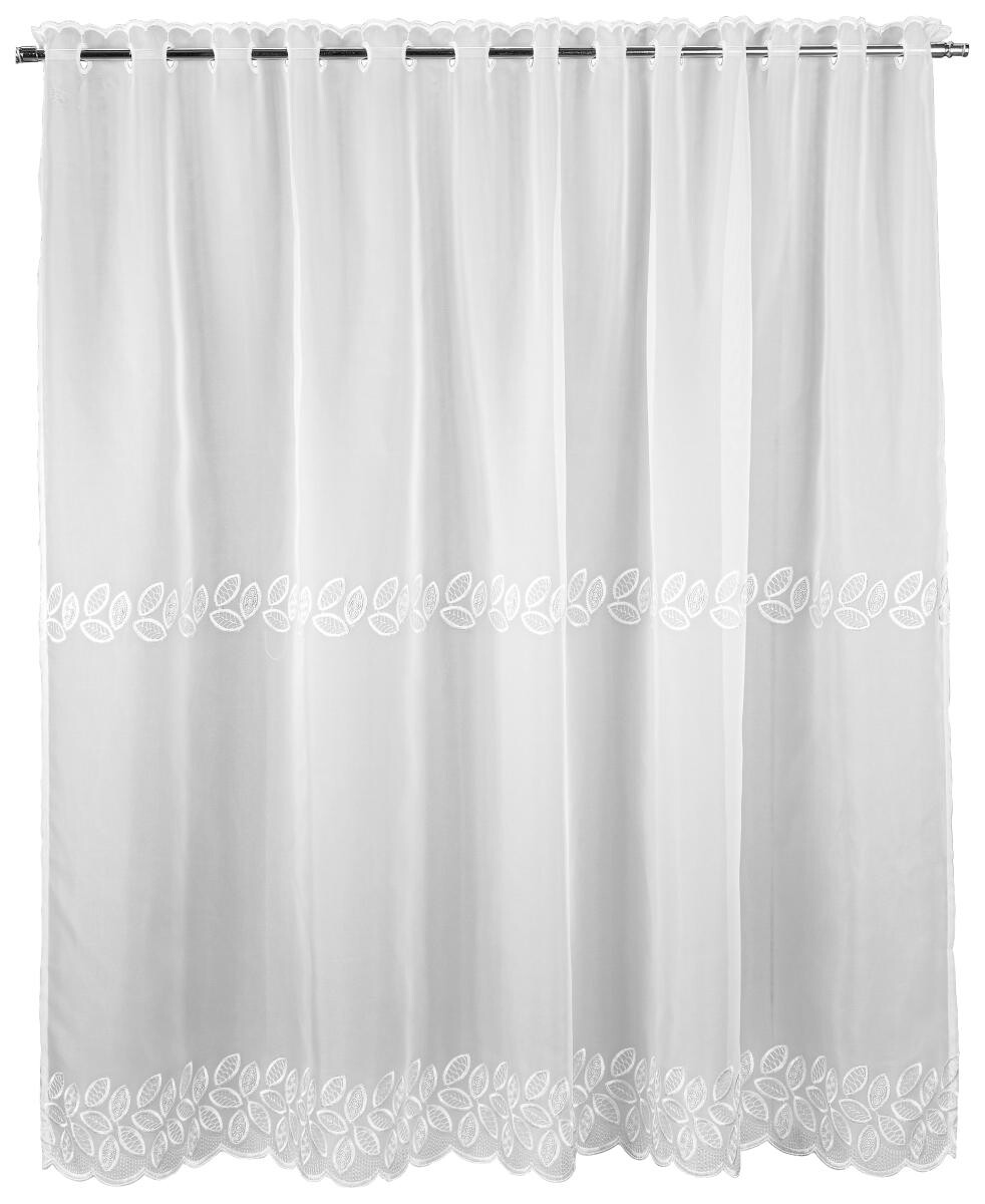 POCOline Scheibengardine Firly weiß B/L: ca. 140x110 cm