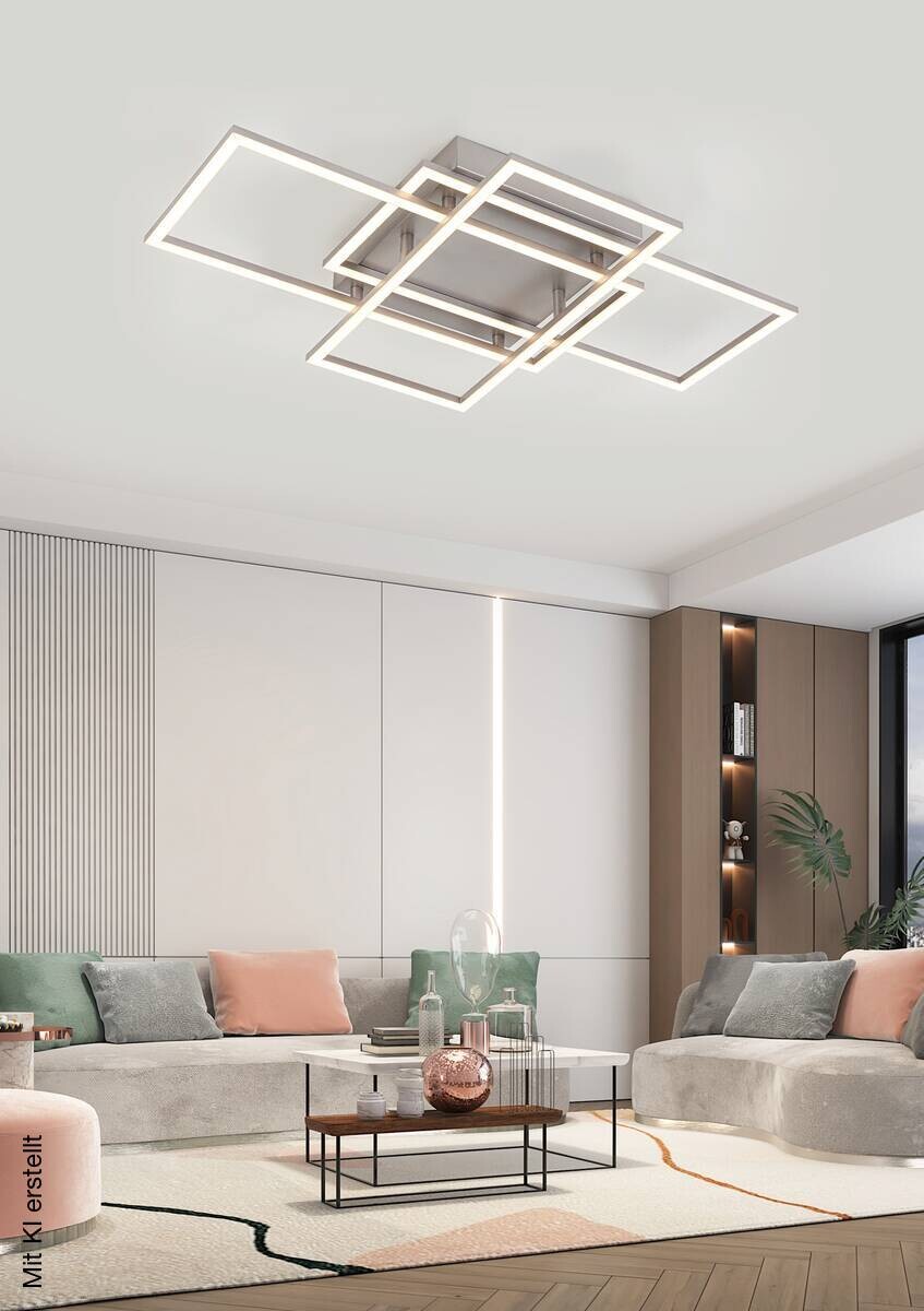 Nolo LED-Deckenleuchte Twin champagner Metall B/H/L: ca. 36x9,1x58 cm