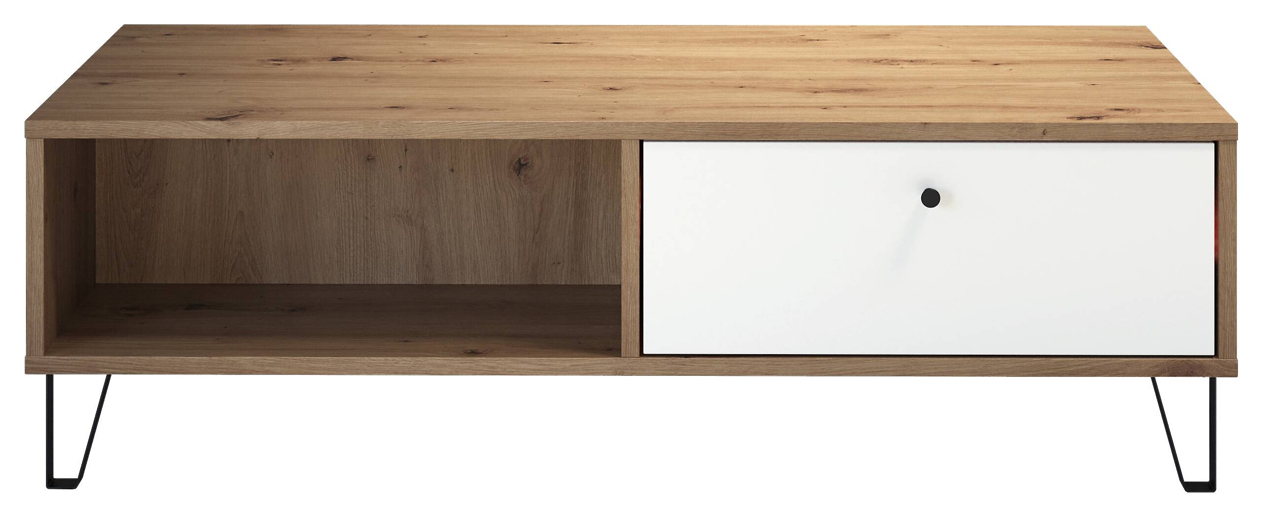 TV-Lowboard Touch Eiche Artisan Nachbildung weiß matt B/H/T: ca. 110x37x60 cm