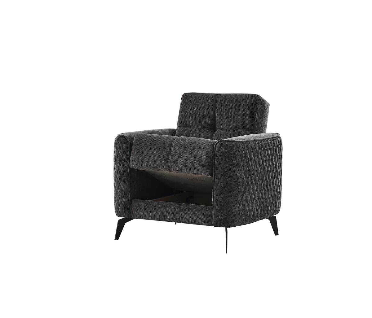 Sofa 3-2-1 Lendor grau Webstoff