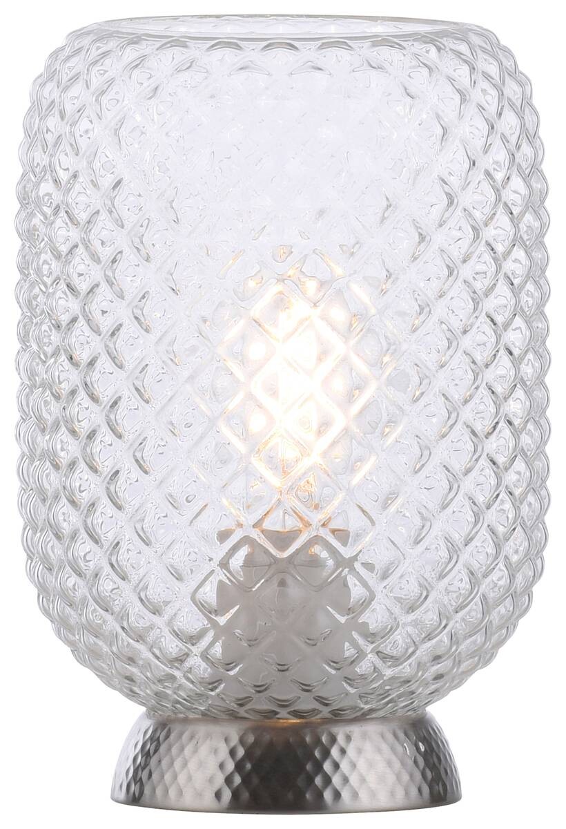 Just Light Tischleuchte 14906-55 Stahl Rauchglas H/D: ca. 23x15 cm E27 1 Brennstellen