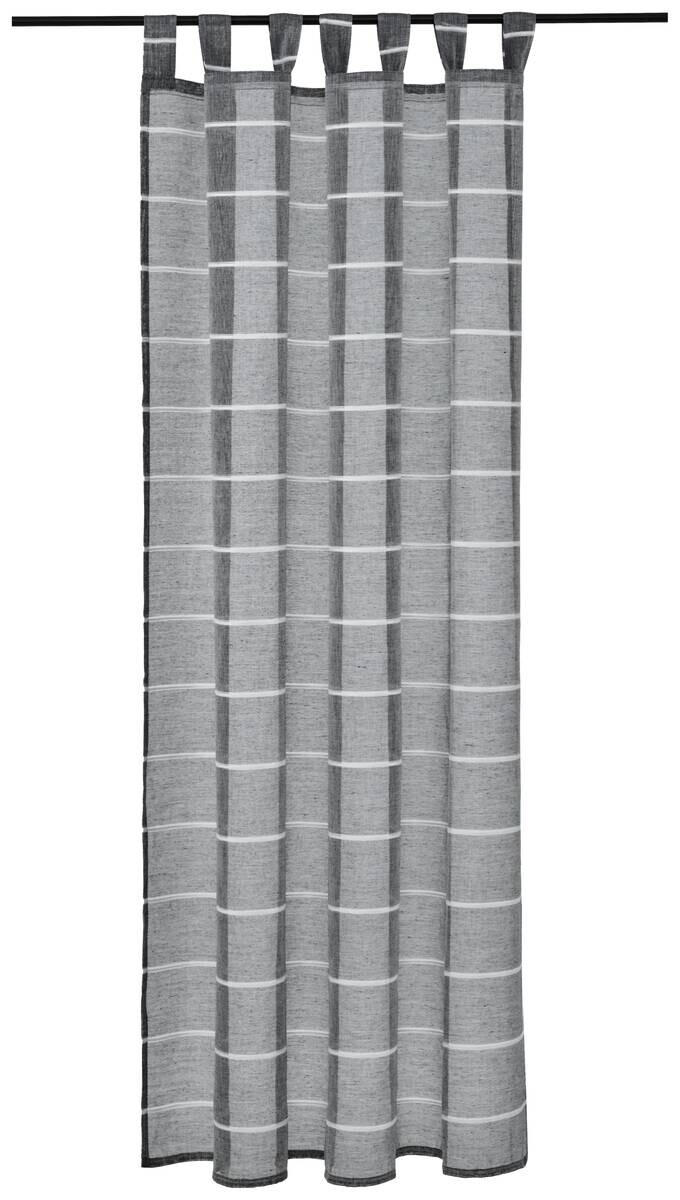 POCOline Kombivorhang Carla grau weiß 100% Polyester B/L: ca. 140x175 cm