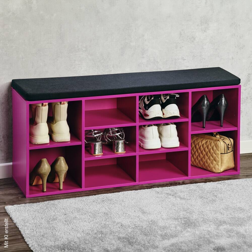 Kesper Schuhregal pink Spanplatte B/H/T: ca. 103,5x48x29,5 cm