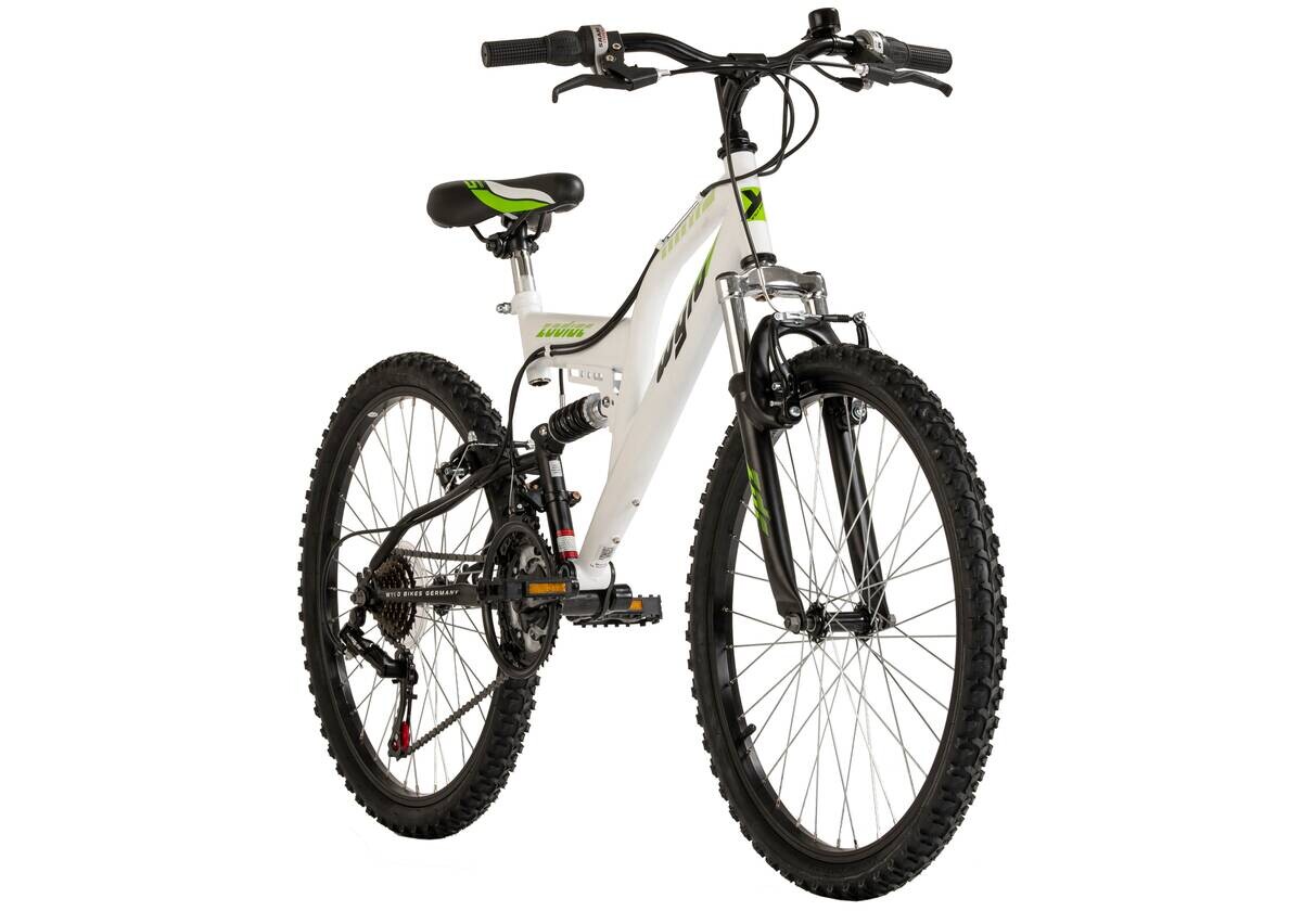 WYLD Kinder-Mountainbike Zodiac ZODIAC 24 Zoll Rahmenhöhe 38 cm 18 Gänge weiß weiß ca. 24 Zoll