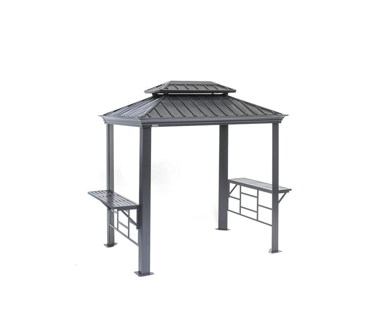Sojag Pavillon Messina BBQ anthrazit Stahl B/H/L: ca. 292x262x179 cm