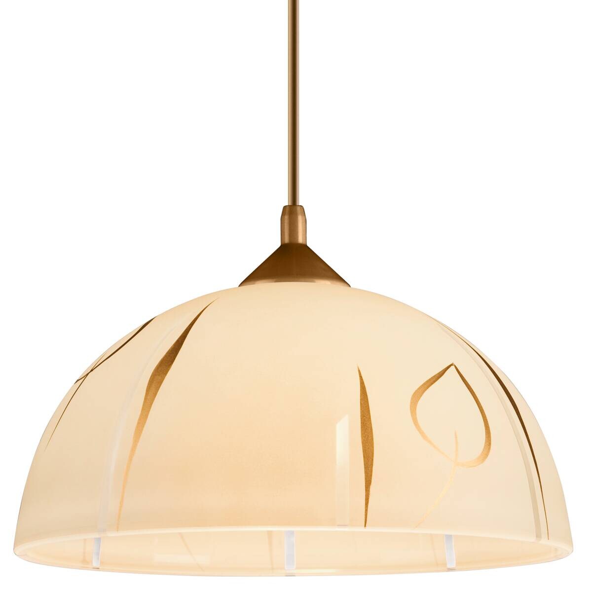 Lamkur Pendelleuchte Marcy gold Glas H/L: ca. 70x30 cm E27 1 Brennstellen