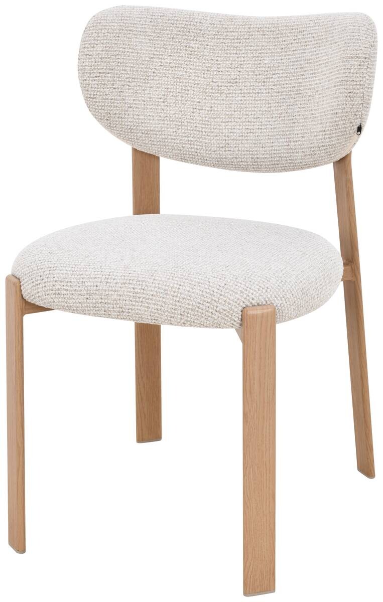 Stuhl Mila beige Webstoff B/H/T: ca. 50x81,5x60 cm