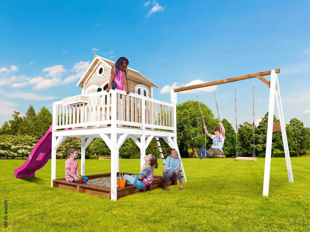 AXI Spielhaus Liam braun B/H/L: ca. 613x291x277 cm
