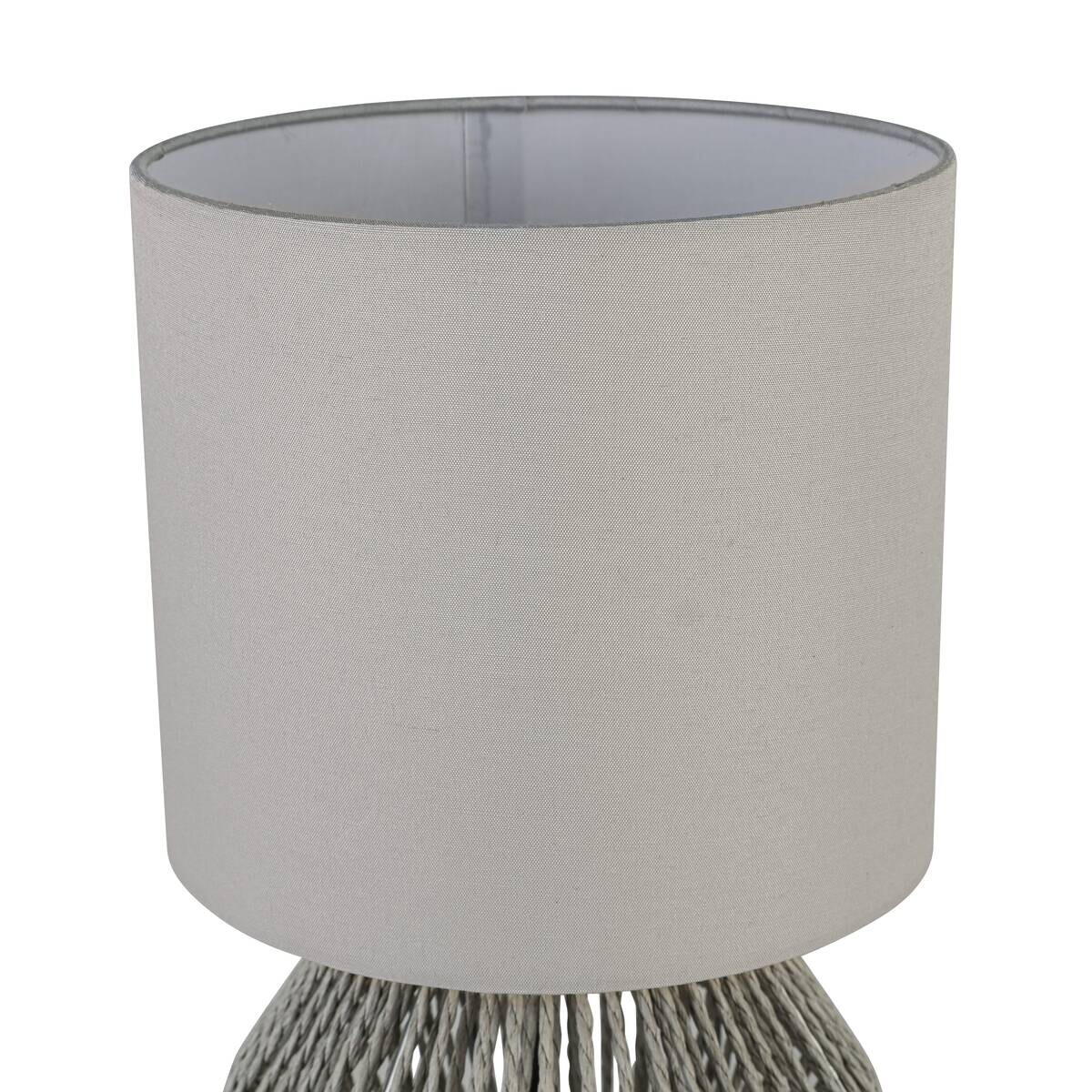 Nolo Tischleuchte Line grau Metall Papier E27 1 Brennstellen