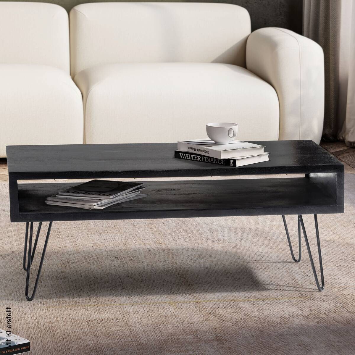 Couchtisch schwarz B/H/T: ca. 100x40x50 cm