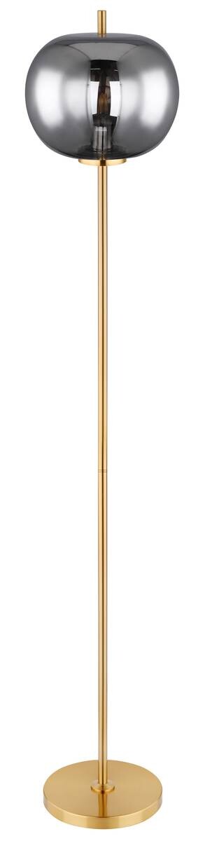 GLOBO Stehlampe messing Metall Glas H/D: ca. 160x30 cm 1 Brennstellen