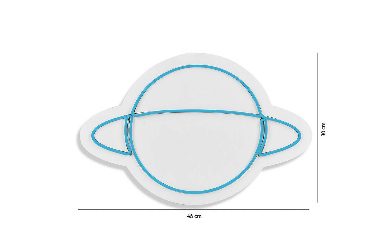 Opviq LED-Wandleuchte blau PVC B/H/T/L: ca. 46x30x2x46 cm