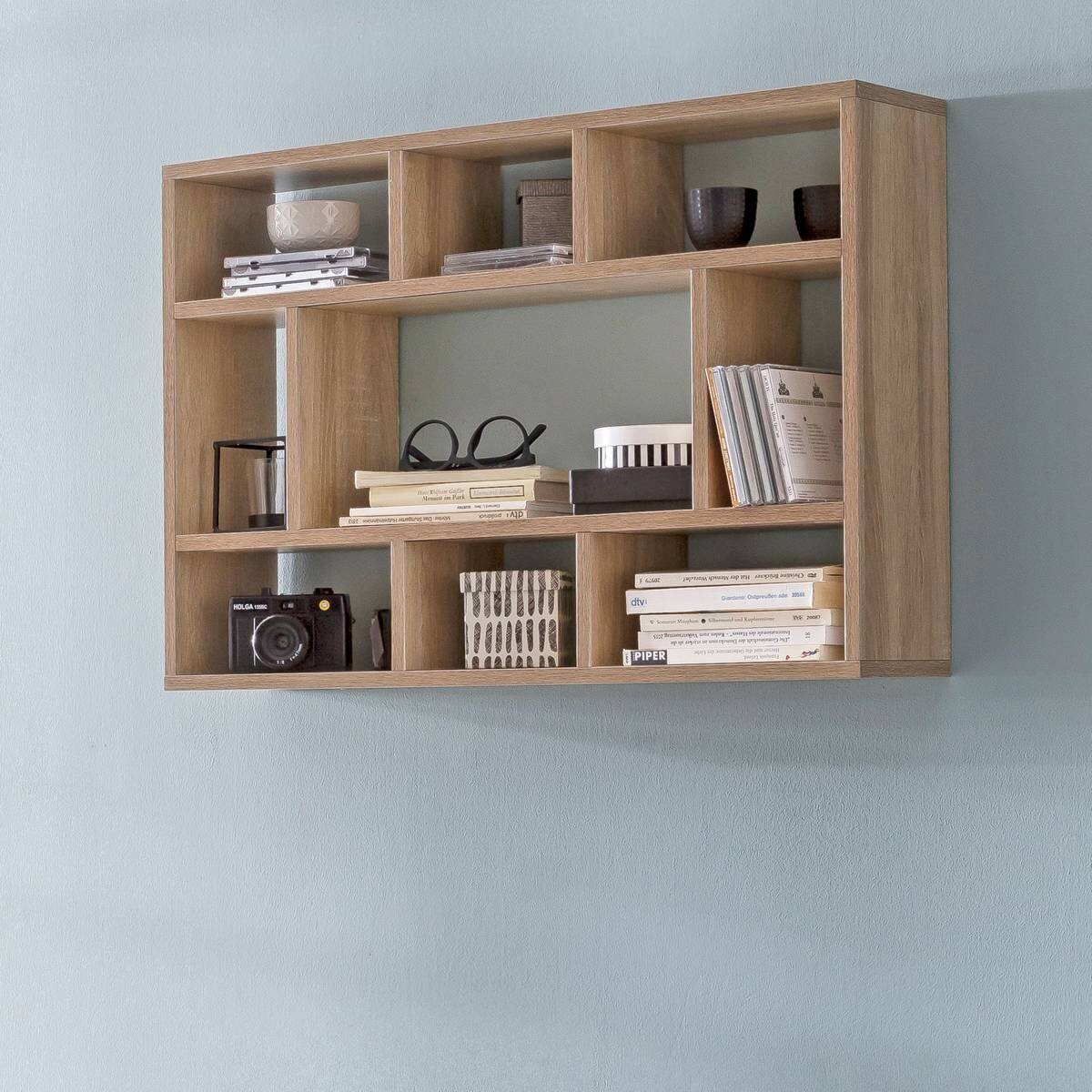 Wandregal Eiche Sonoma Nachbildung B/H/T: ca. 75x51x16 cm