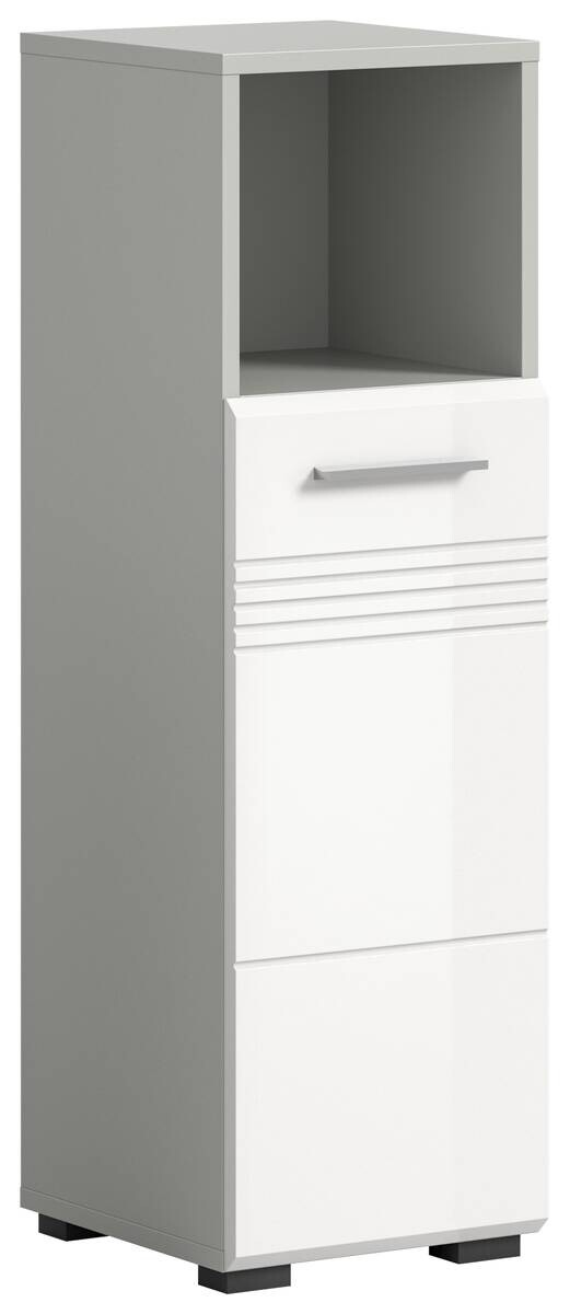 Schrank Copa hellgrau weiß Hochglanz B/H/T: ca. 30x95x30 cm