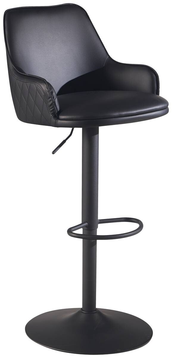 Barhocker schwarz Kunstleder B/H/T: ca. 45x106x45 cm