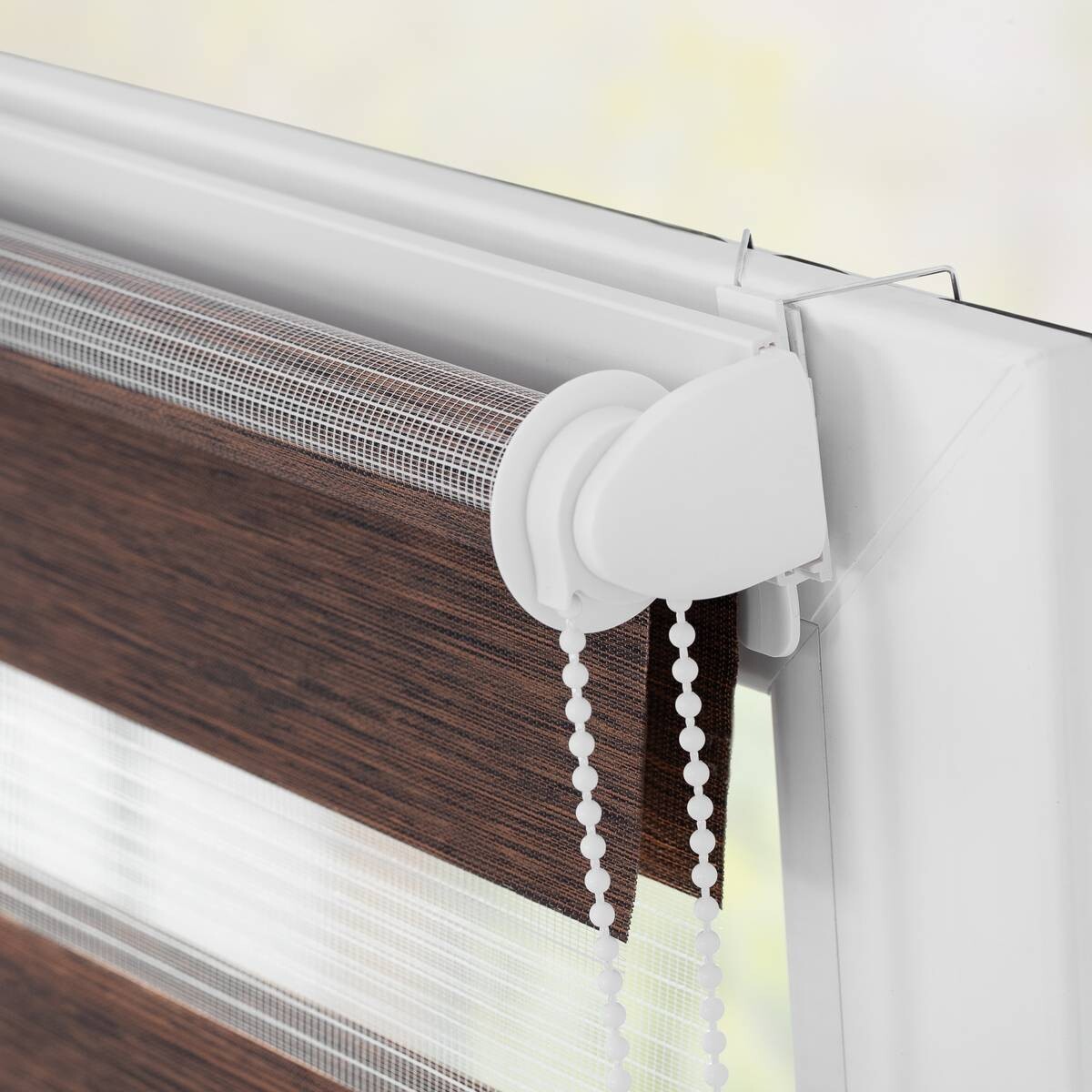 LICHTBLICK Doppelrollo Duo meliert dunkelbraun B/L: ca. 120x150 cm