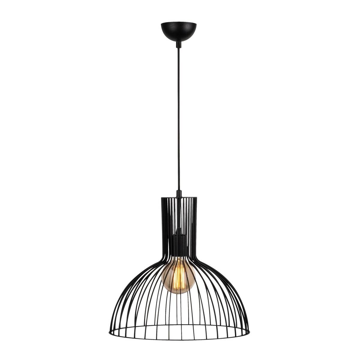 Opviq Pendelleuchte Fellini schwarz Metall B/H/T/L/D: ca. 38x136x38x38x38 cm E27 1 Brennstellen