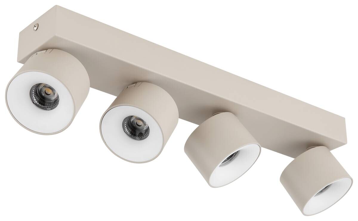 GLOBO LED-Strahler sand Metall Aluminium Kunststoff B/H/L: ca. 8,5x42x10,5 cm 4 Brennstellen