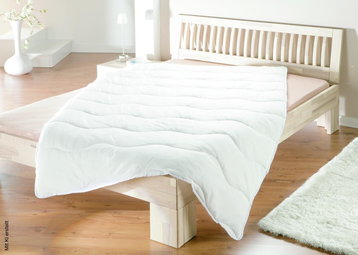 Sensation Steppbett weiß 100% Polyester B/L: ca. 200x200 cm