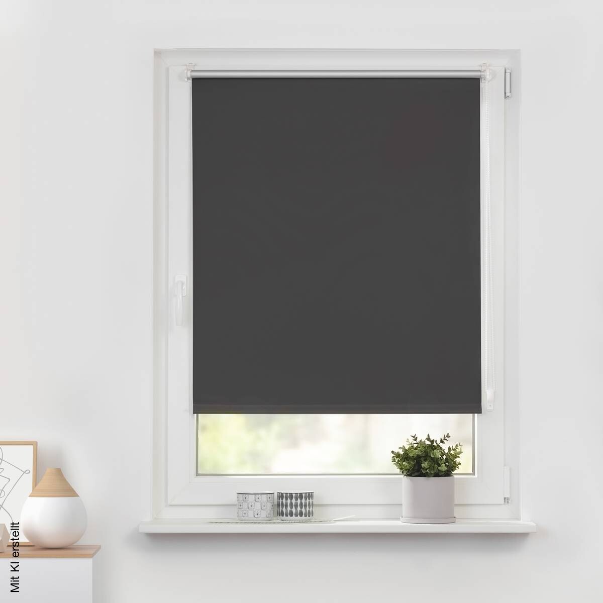 LICHTBLICK Thermo Klebe-/Klemmrollo Verdunklungsqualität anthrazit B/L: ca. 50x150 cm
