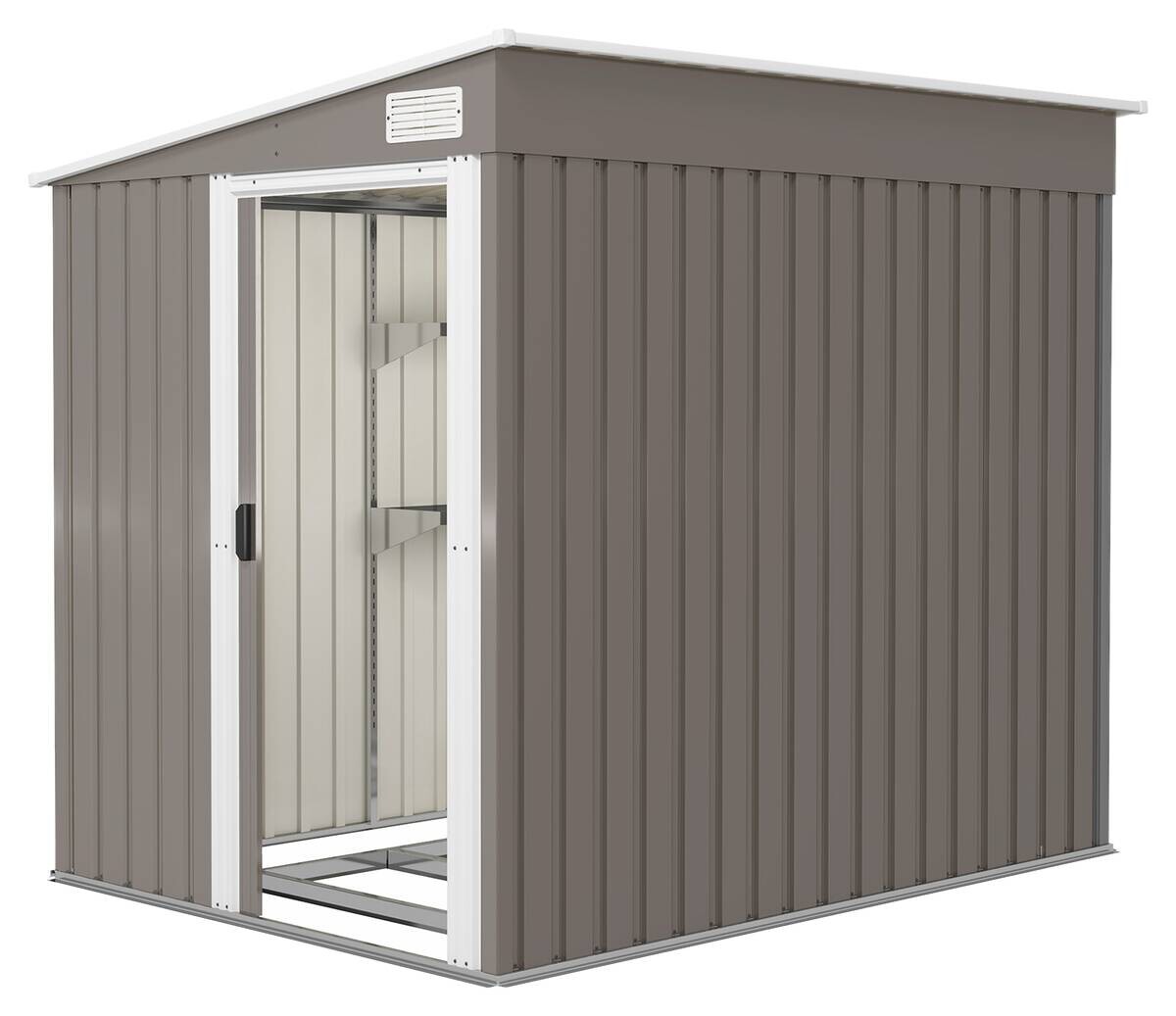Outsunny Gerätehaus hellgrau B/H/L: ca. 206,5x181x154 cm