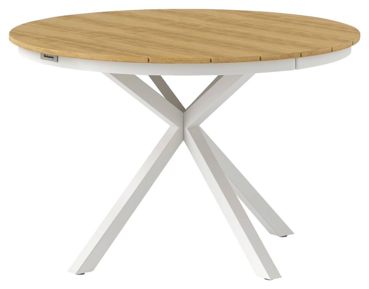 Outsunny Gartentisch taupe Aluminium B/H/L: ca. 118x74x118 cm