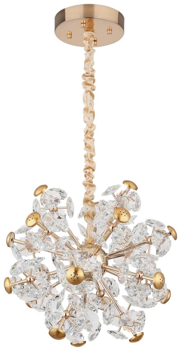 GLOBO Pendelleuchte gold klar Glas Metall H/D: ca. 125x50 cm 1.0 Brennstellen