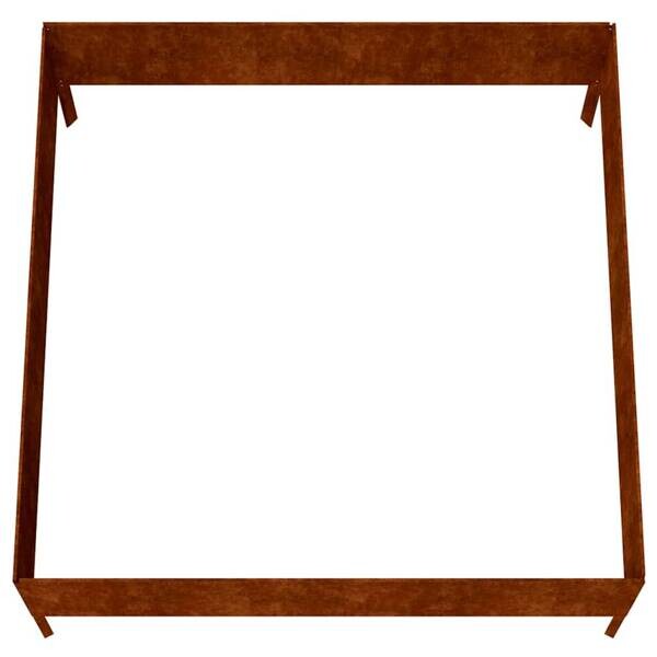 Garten-Hochbeet braun Stahl B/H/L: ca. 100x41x100 cm