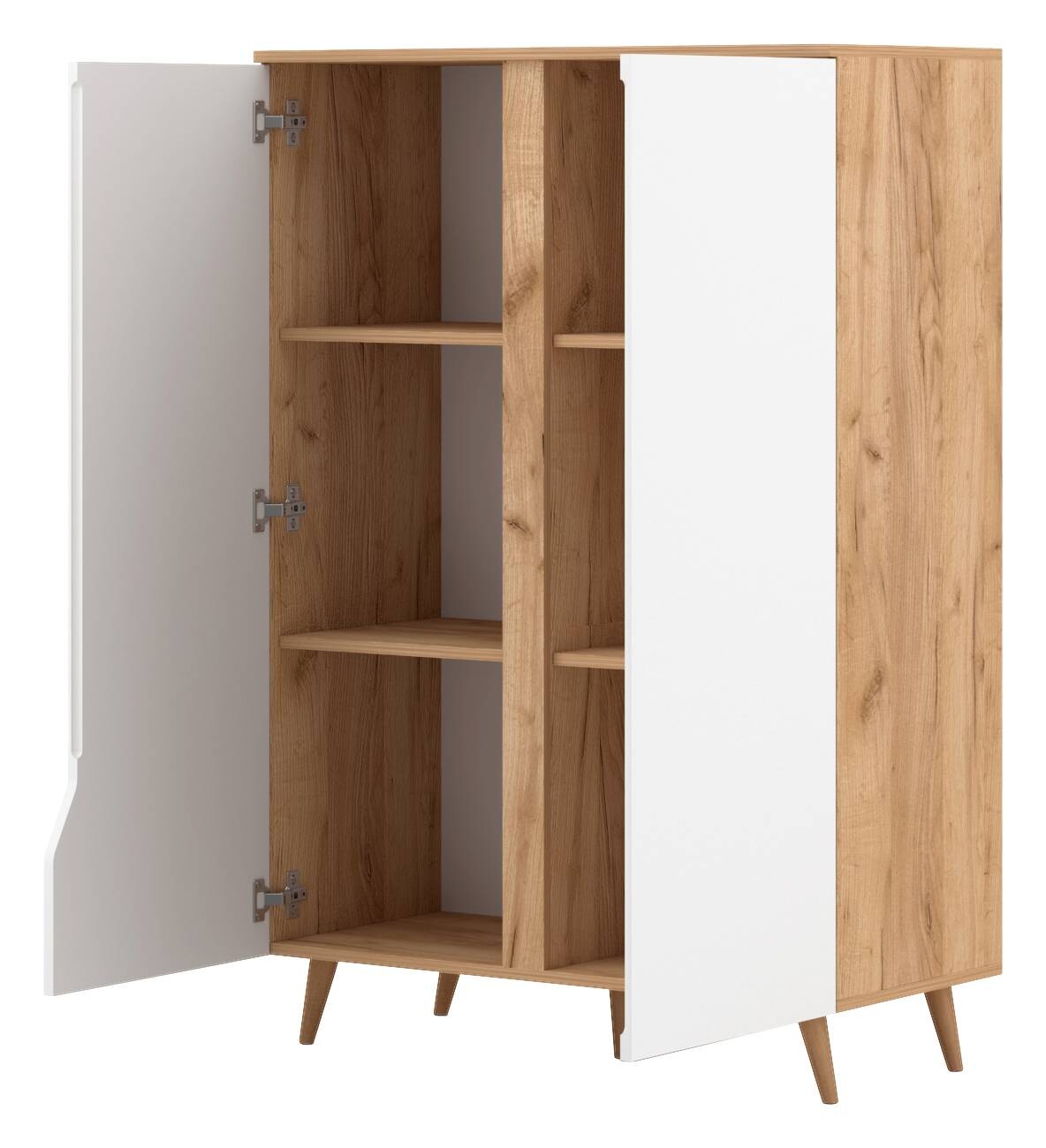 Kommode Tue Craft Eiche Nachbildung weiß matt B/H/T: ca. 90x132x42 cm