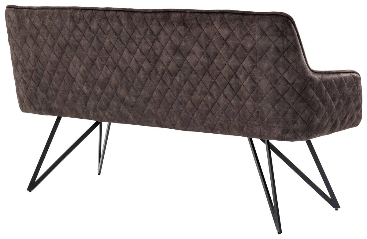 Bank Turin anthrazit Microfaser B/H/T: ca. 160x82x60 cm