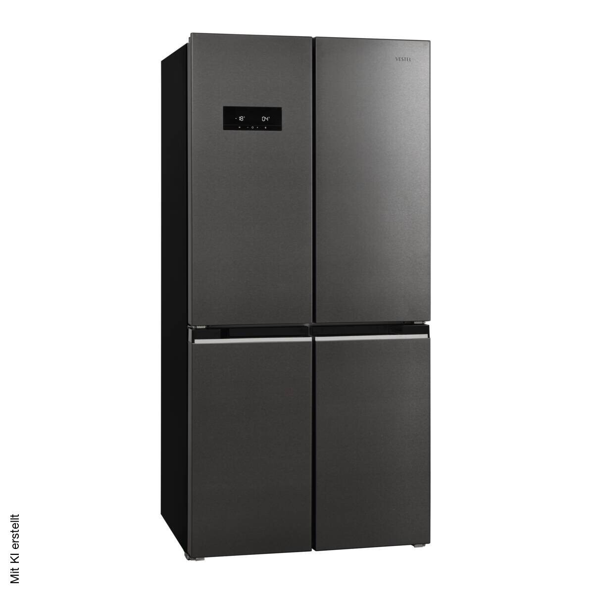 Vestel French-Door Kühl-/Gefrierkombination FD56021 EDX dark Inox B/H/T: ca. 84x179x69 cm