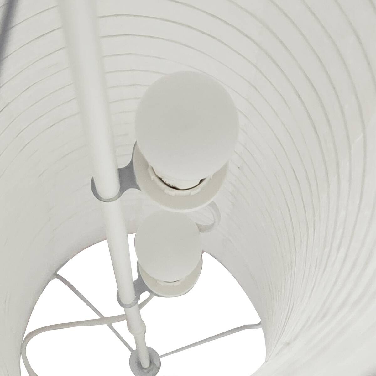 POCOline Stehlampe Curvy weiß Metall H/D: ca. 110x25 cm E14 2 Brennstellen