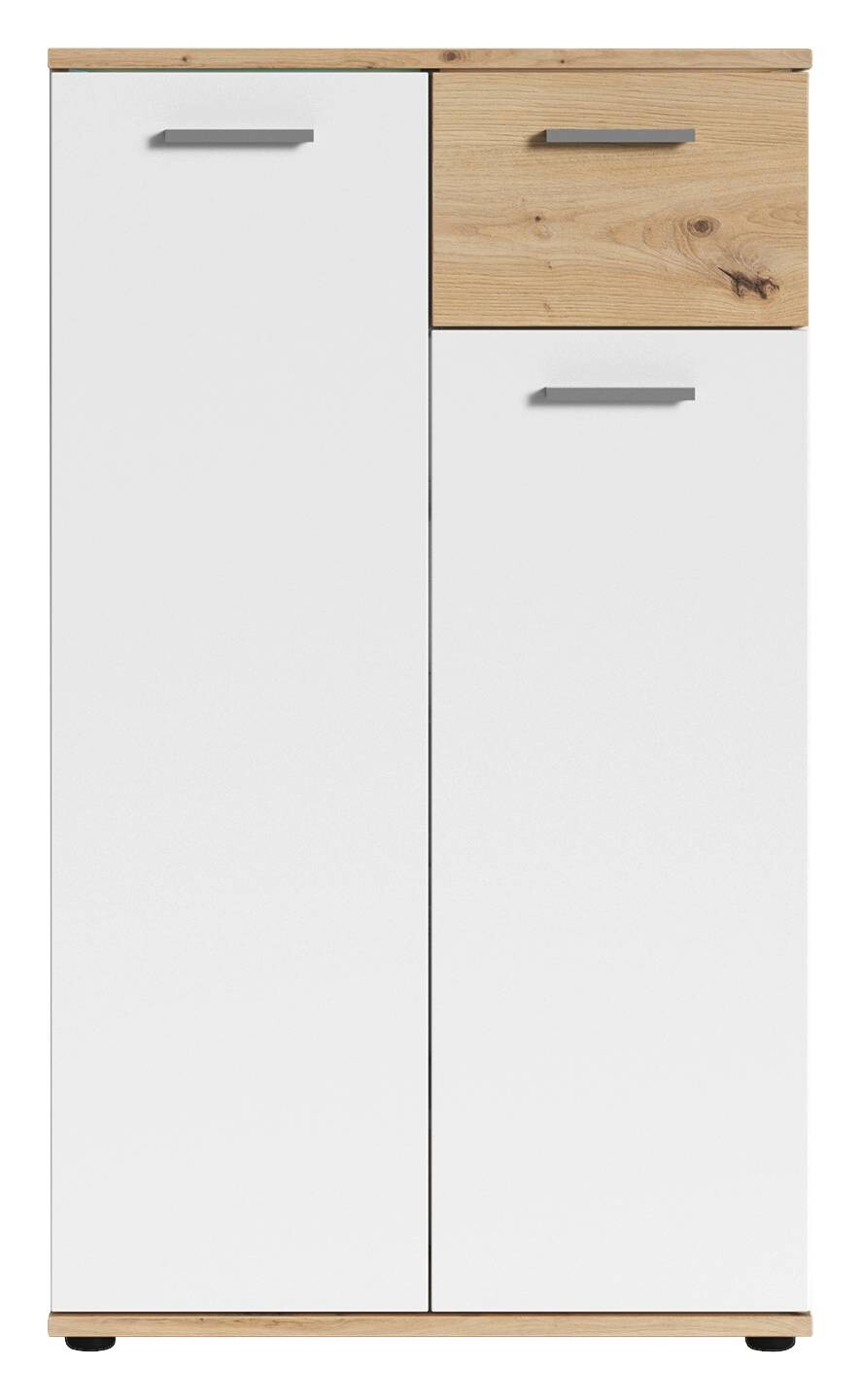 Schuhkommode JAKOB Eiche Nachbildung weiß B/H/T: ca. 60x102x30 cm