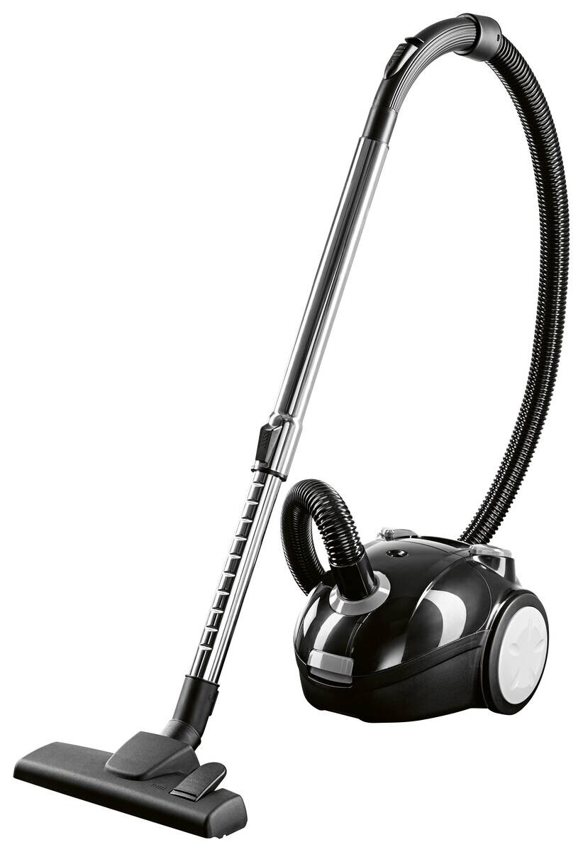 CLEANmaxx Beutelstaubsauger schwarz grau B/H/L: ca. 28x28,5x40 cm