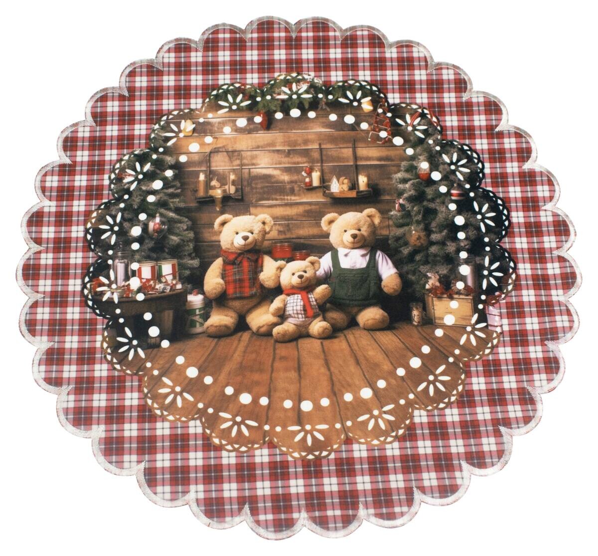 Deckchen sortiert 100% Polyester D: ca. 40 cm