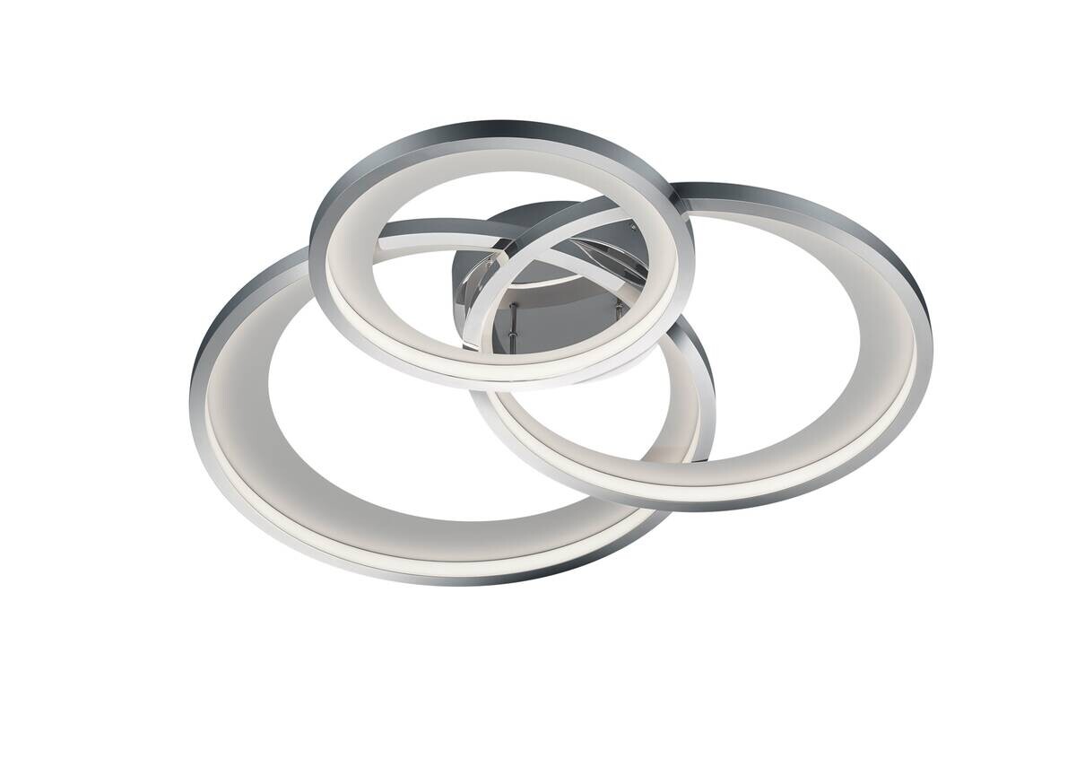Reality LED-Deckenleuchte Granada weiß Chrom Metall B/H/L: ca. 71,5x10,5x63,5 cm