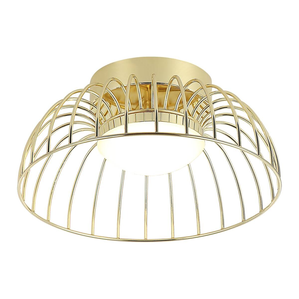 Lamkur Deckenleuchte gold Stahl B/H/L: ca. 27x27x17 cm