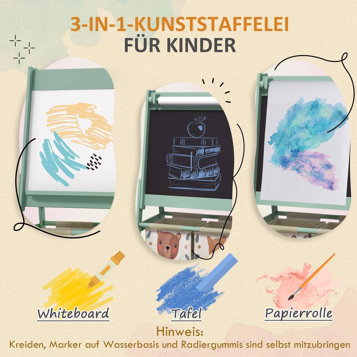 AIYAPLAY Kindertafel B/H/L: ca. 46,5x93x54 cm