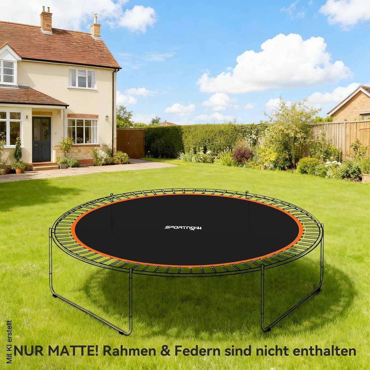 SPORTNOW Trampolin-Sprungtuch orange B/H/L: ca. 323x1x323 cm